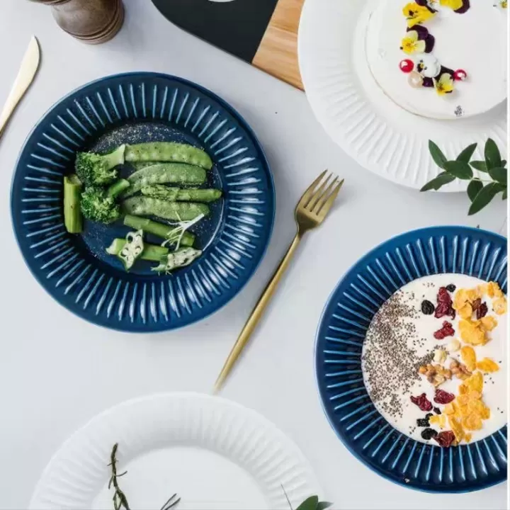 صحن تقديم عميق فاخر من السيراميك